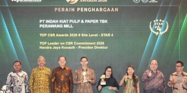 PT Indah Kiat Pulp & Paper, Tbk Perawang Mill dan 4 unit usaha APP Group meraih TOP CSR Awards 2026. (Foto: dok Indah Kiat)