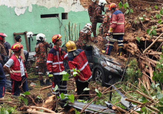 Pohon Tumbang Menimpa Mobil Di Objek Wisata Penang