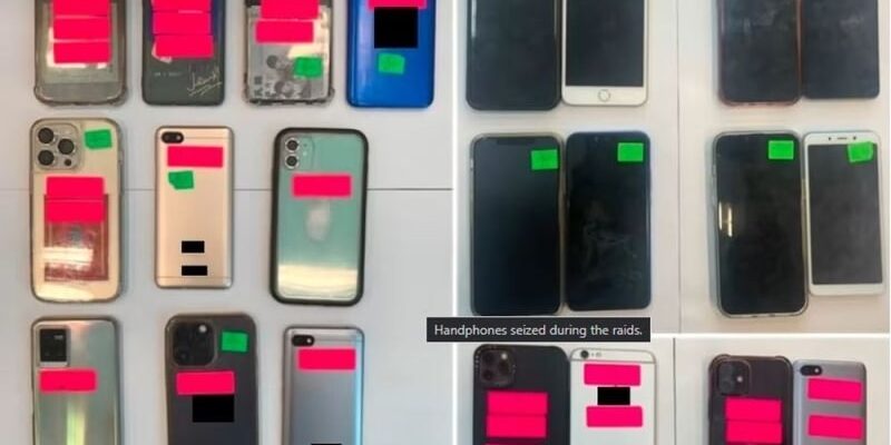 Ponsel disita Departemen Investigasi Kejahatan Komersial Johor