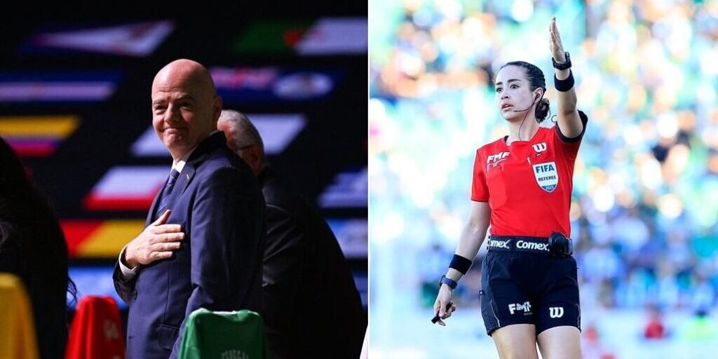 Presiden FIFA Gianni Infantino & Wasit Katia Itzel Garcia