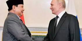 Presiden Prabowo dengan Presiden Putin
