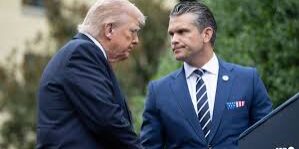 Presiden Trump dengan Menhan Pete Hegseth