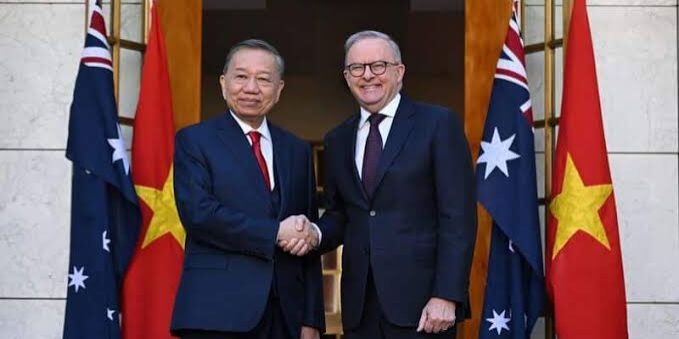 Presiden Vietnam To Lam dengan PM Australia Anthony Albanese