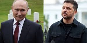 Presiden Vladimir  Putin dan Presiden Volodymyr Zelenskyy