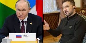 Presiden Vladimir Putin dan Presiden Volodymyr Zelenskyy