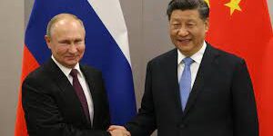 Presiden Vladimir Putin dengan Presiden Xi Jinping