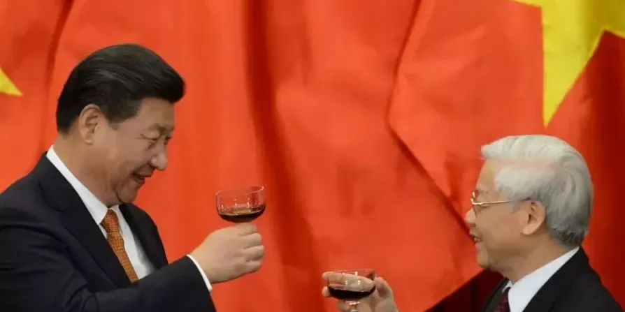 Presiden Xi Jinping bersama pemimpin Vietnam