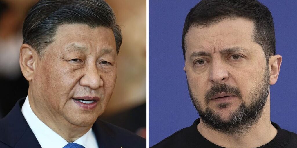 Presiden Xi Jinping dan Presiden Volodymyr Zelenskyy