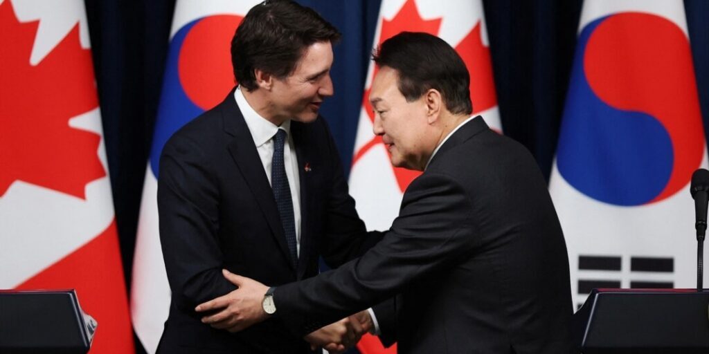 Presiden Yoo Suk-yeol dan PM Justin Trudeau