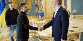 Presiden Zelenskiy  bertemu dengan CEO Palantir Technologies, Alex Karp