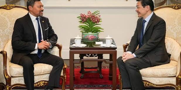 Putra Mahkota Brunei Al-Muhtadee Billah bertemu PM Lawrence Wong