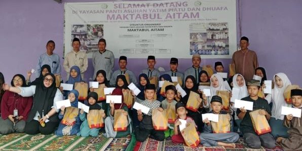 Yayasan penerima bantuan yakni Yayasan Bahrul Ulum dan Yayasan Maktabul Aitam


