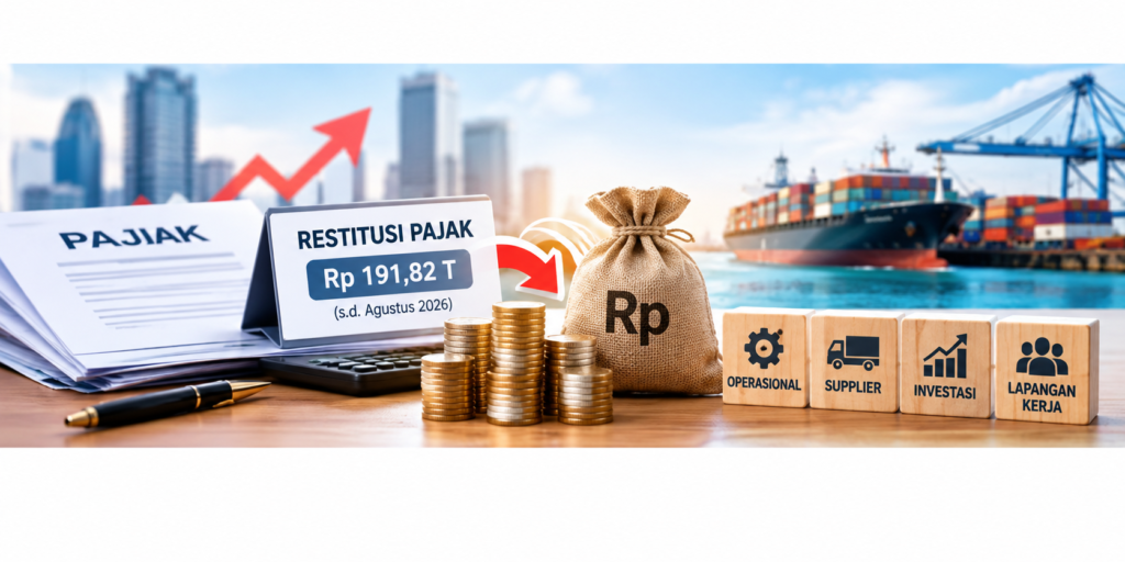 Ilustrasi restitusi pajak dan dampaknya terhadap likuiditas dunia usaha.