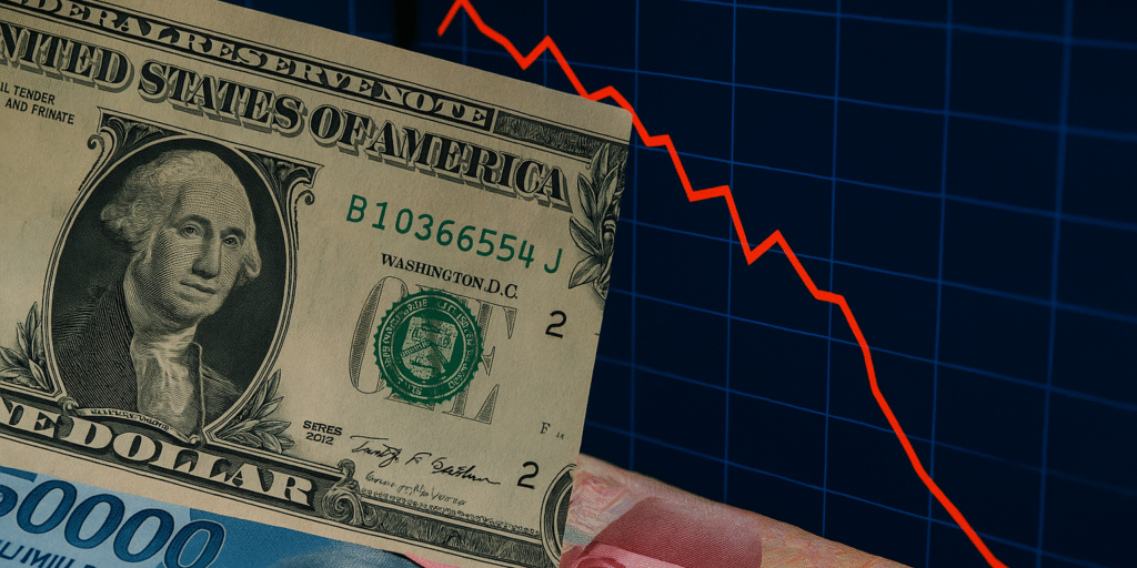 ilustrasi uang rupiah &amp; dollar AS