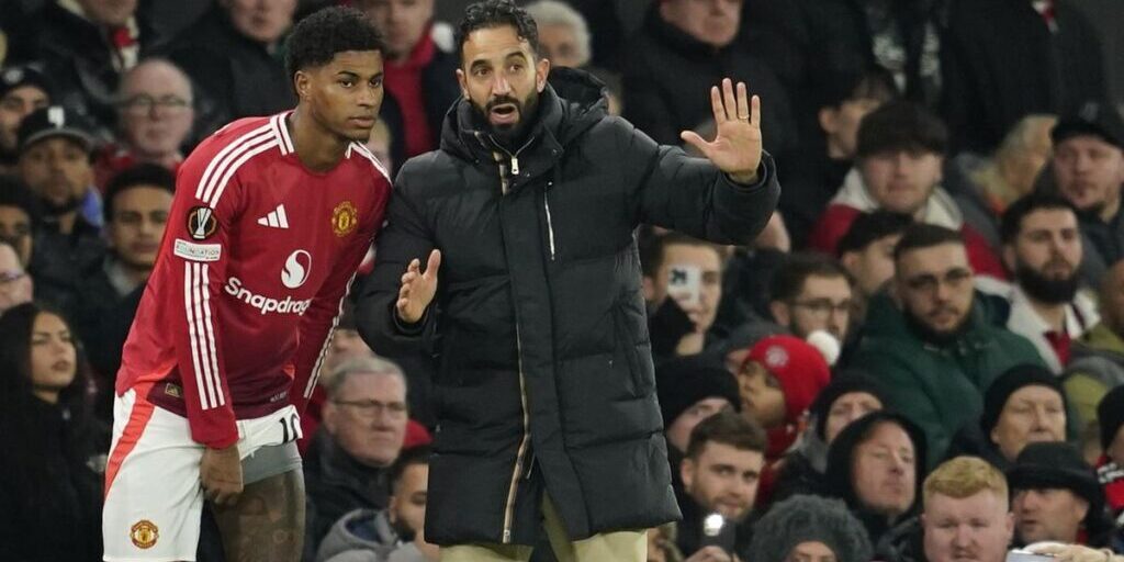 Ruben Amorim dengan Marcus Rashford