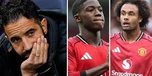 Ruben Amorim,Kobbie Mainoo dan Joshua Zirkzee