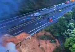 Runtuh Jalan Highway di Guandong Selatan -China