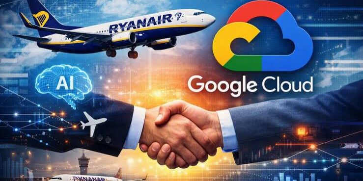 Ryanair dan Google Cloud kerja sama 5 tahun