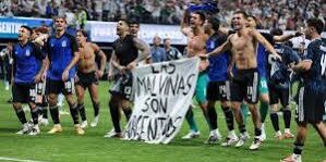 Spanduk Malvinas Argentina di Piala Dunia