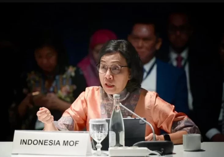 Menteri Keuangan Sri Mulyani Indrawati menjadi pembicara dalam agenda IMF-World Bank Annual Meetings 2023 yang digelar di Marrakesh, Maroko pada Rabu (11/10/2023).

