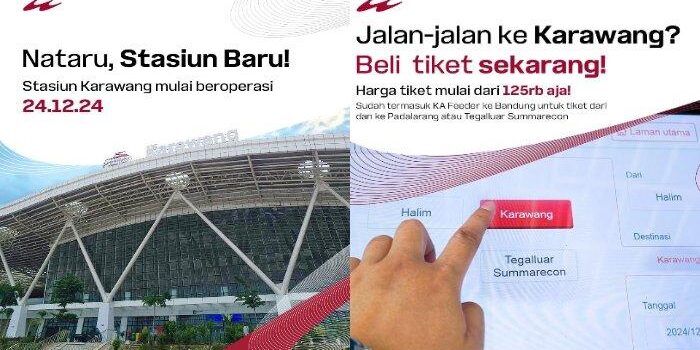 Stasiun Whoosh Karawang akan mulai beroperasi pada 24 Desember 2024. Tiket Whoosh mulai dari Rp 125.000. 
