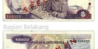 Uang kertas pecahan Rp10.000 Emisi 1979 yang telah ditarik Bank Indonesia (BI) dari peredaran


