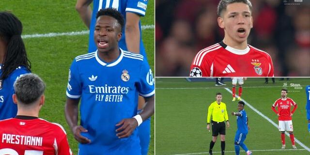 Vinicius Jr dalam laga yang diwarnai kontroversi rasisme