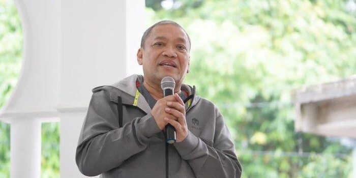 Anggota DPR RI Haji Bambang Kristiono saat memaparkan urgensi pembangunan Bendungan Mujur pada Selasa (27/12/2022). 


