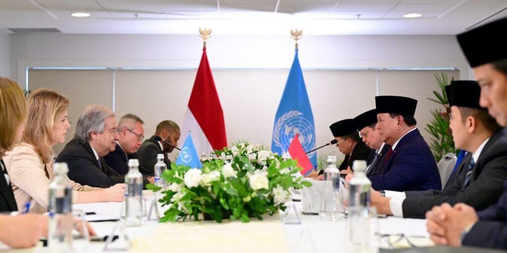 Pertemuan bilateral Sekjen PBB pada Minggu, (17/11/2024) di Rio de Janeiro, Brasil. (Foto: BPMI Setpres)