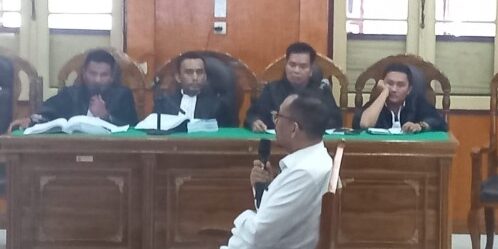Terdakwa mantan Kadis Kominfo Sumut dalam perkara menjabat sebagai Kadis Pendidikan Kabupaten Batubara, Ilyas Sitorus

