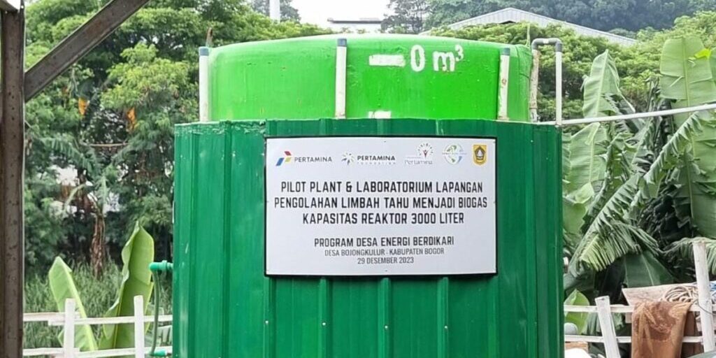 Reaktor biogas dikelola dari proyek Desa Energi Berdikari Sobat Bumi, Pertamina Foundation dan Universitas Pertamina
