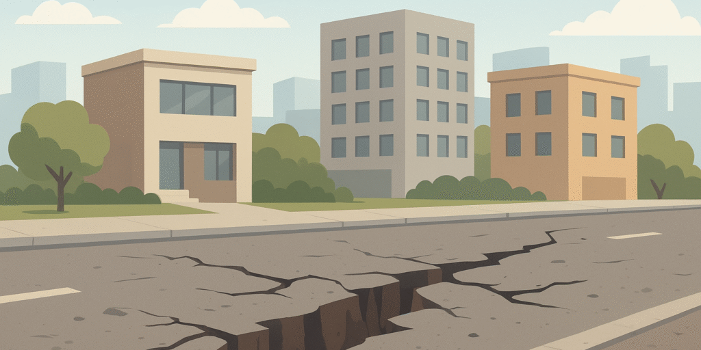 ilustrasi dampak gempa