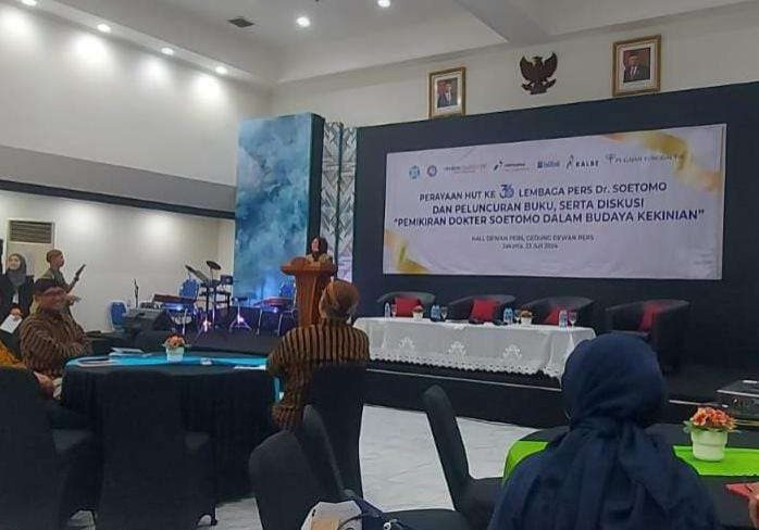 Sambutan Ketua Dewan Pers pada Perayaan HUT LPDS ke-36 di Hall Dewan Pers, Jakarta, Selasa (23/7/2024). 