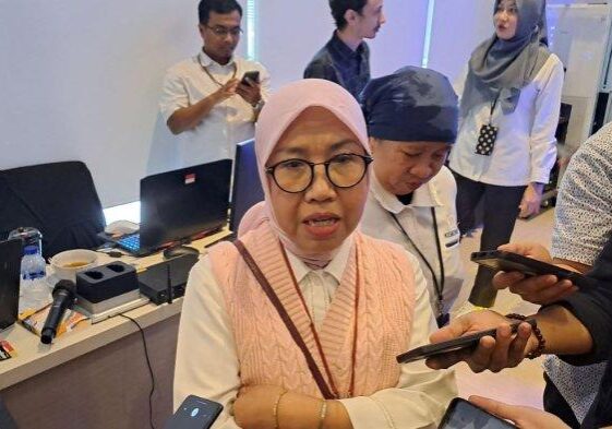 Direktur Penyuluhan, Pelayanan, dan Hubungan Masyarakat DJP Dwi Astuti di Kantor Pusat DJP, Jakarta.


