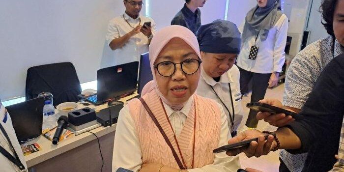 Direktur Penyuluhan, Pelayanan, dan Hubungan Masyarakat DJP Dwi Astuti di Kantor Pusat DJP, Jakarta.


