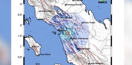 Gempabumi Magnitudo 4,5 Getarkan Sibolga (Foto: BMKG)

