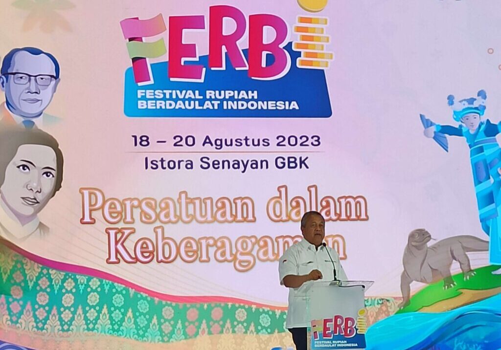 Gubernur BI Perry Warjiyo membuka Festival Rupiah Berdaulat Indonesia 2023 