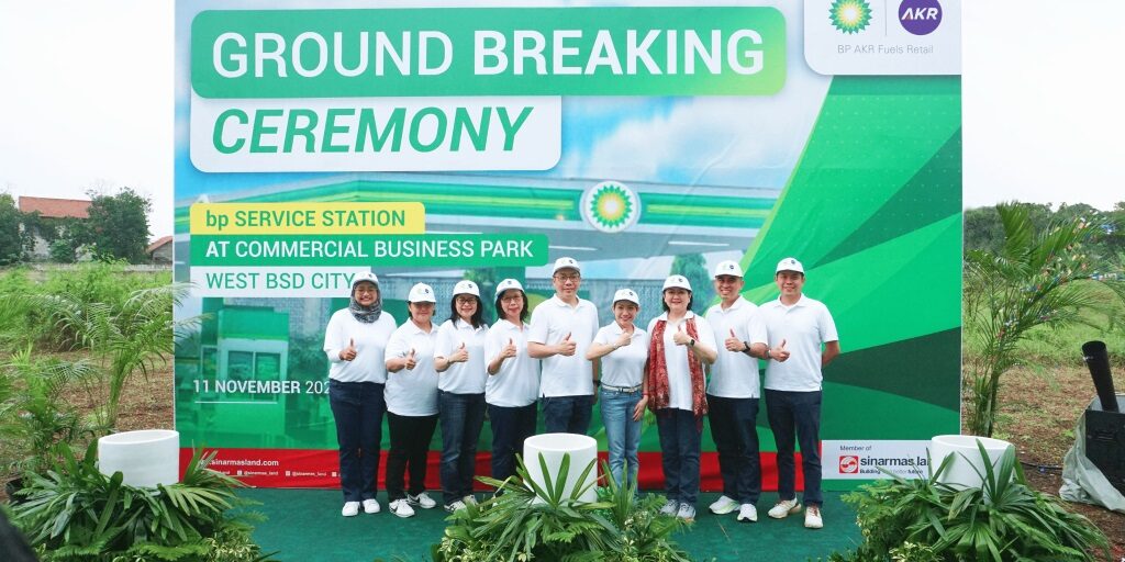 Groundbreaking untuk pembangunan SPBU bp pertama di BSD City

