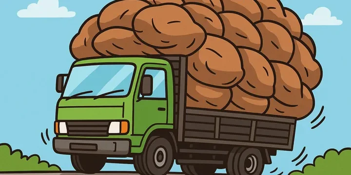 Ilustrasi truk ODOL.

