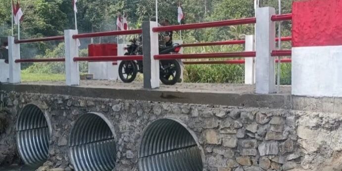 Pembangunan jembatan armco pemulihan pascabencana