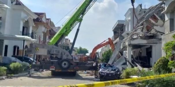 Kondisi rumah nomor 3B Kompleks Grand Polonia, Jalan Mustang, Medan, setelah meledak pada Senin 20 Juli 2026 lalu. (Foto: dok istimewa)