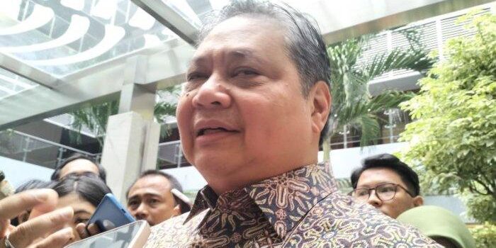 Menteri Koordinator Bidang Perekonomian (Menko Perekonomian) Airlangga Hartarto dalam acara 'Perayaan Hari Jadi Kementerian Koordinator Bidang Perekonomian ke-58' di Gedung Ali Wardhana, Kamis (25/7/2024). 