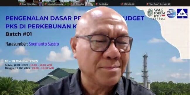 Soemanto Sastro, praktisi perkebunan berpengalaman membongkar rahasia penyusunan budget Pabrik Kelapa Sawit