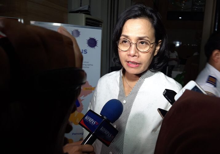 Menteri Keuangan Sri Mulyani Indrawati di Kementerian Koordinator Bidang Perekonomian, Jakarta, Senin (24/2/2019)

